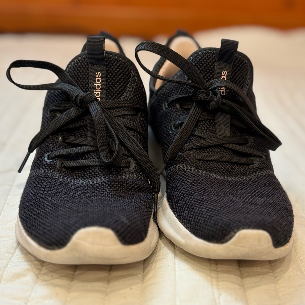 Adidas Cloudfoam Pure Women’s Running Shoes Black & Pink Size 10 - Picture 1 of 7